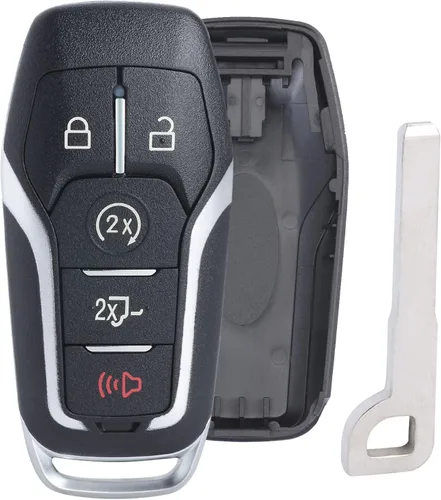 Vista 9 de Keymall Funda para llavero remoto para Ford Edge/Explorer/Fusion/Mustang para Lincoln MKC/MKX (ID de FCC: M3N-A2C31243300 Nro. de pieza: 164-R8108)