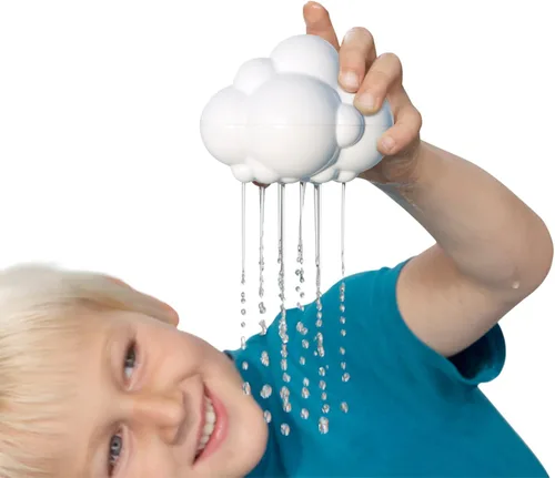 Vista 2 de Moluk Plui Juguete con diseño de nube para tina