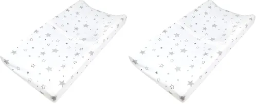Vista 6 de TL Care Funda para cambiador de mesa de 100 % algodón estampada, compatible con moisés Mika Micky, Super Stars, para niños y niñas