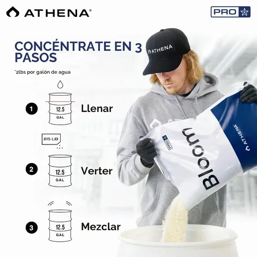 Vista 3 de Athena Fertilizante soluble seco Pro Bloom 0-12-24 hidroponía 25 lb