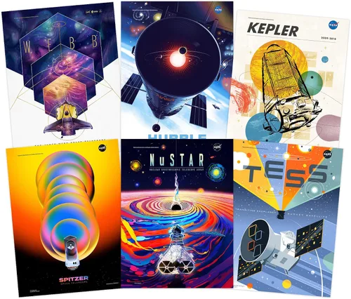 Vista 9 de Póster de la NASA Space Grand Tour Travel Exploration Exoplanet Art Print Decoración para el hogar, paquete de 17 – incluye impresión personalizada