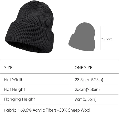 Vista 4 de OHYOGA Gorros de invierno para hombres y mujeres SLH2T032