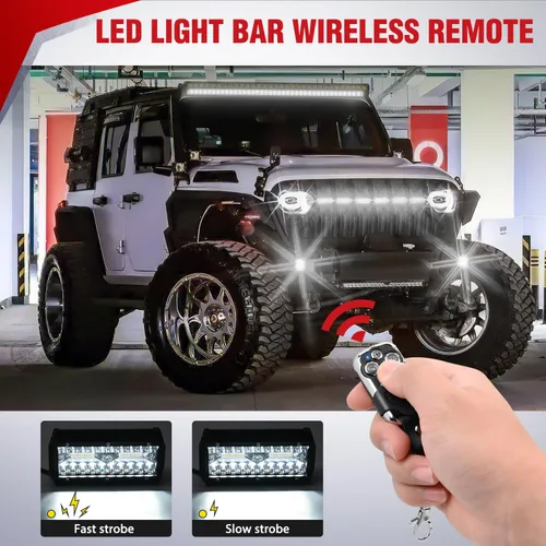 Vista 3 de Nilight - Arnés de cableado remoto para barra de luz LED, intermitente estroboscópico inalámbrico, luces de trabajo para conducción, 12V, 20A