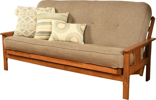 Vista 8 de Kodiak Futons Monterey - Marco de futón con cajones, incluido, color nuez Solo marco