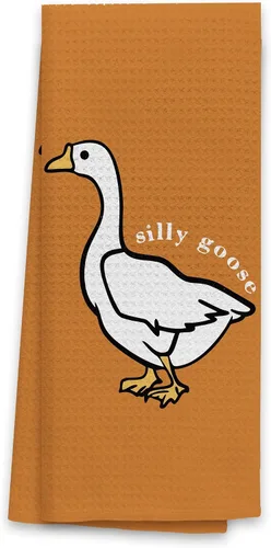 Vista 8 de TNUW Silly Goose - Toallas de cocina suaves y absorbentes, paños de cocina cristianos de 16 x 24 pulgadas, regalos divertidos de ganso (crema)