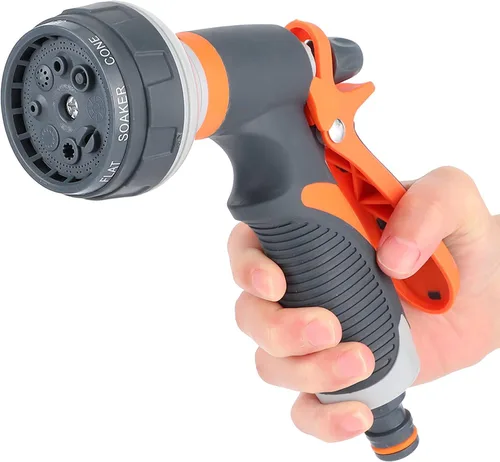 Vista 6 de Oumefar Pistola de riego Jardinería Fácil Control Hogar Boquilla Manguera Boquilla Spray Boquilla Pistola Manguera Pulverizador para Jardín
