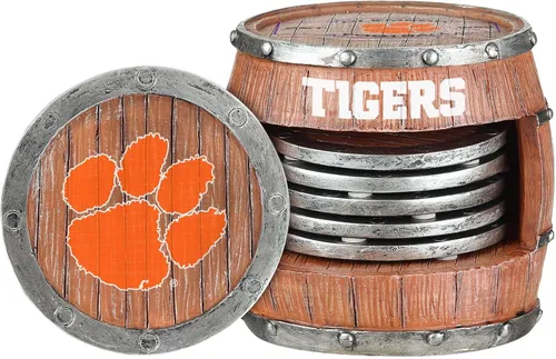 Vista 15 de FOCO NCAA College Team Logo 5-Pack Barril Bebida Bebida Coaster Set