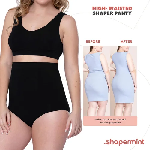 Vista 4 de Shapermint Body Shaper - Panty con control de abdomen - Faja moldeadora para mujer