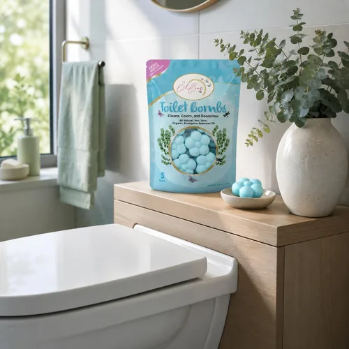 Vista 8 de Bombas de inodoro de aceite esencial natural para inodoros, tabletas limpiadoras de inodoro, aroma de eucalipto de larga duración para un baño