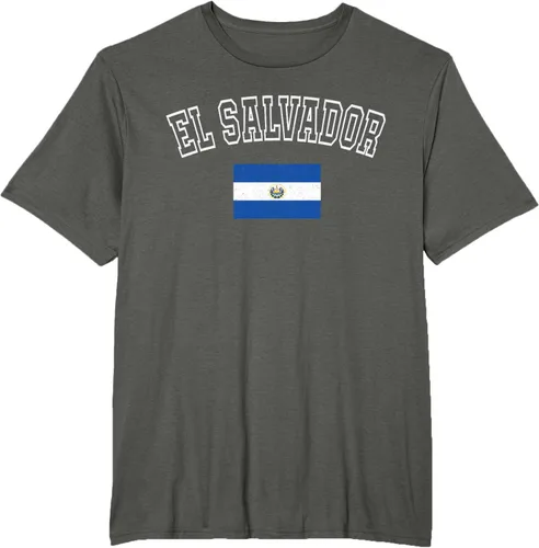 Vista 8 de Camiseta vintage con diseño de la bandera de El Salvador