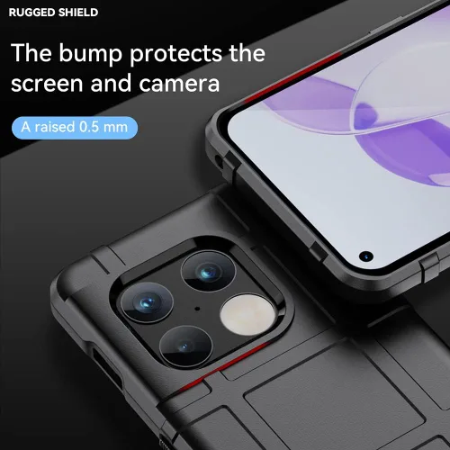 Vista 2 de Compatible con OnePlus 10 Pro 6.7" 2022 Hybrid Full Body a prueba de golpes Heavy Duty Bumper Case Cover para OnePlus 10 Pro 6.7" 2022 Negro