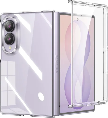 Vista 9 de Foluu Funda transparente para Samsung Galaxy Z Fold 5 con protector de pantalla frontal integrado, resistente a los arañazos, carcasa protectora