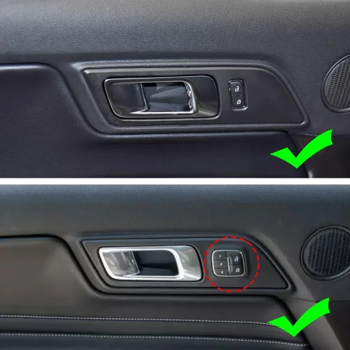 Vista 2 de AOKIO Cubierta de marco de interruptor de manija compatible con Ford Mustang 2015 2016 2017 2018 2019 2020 2021 2022 2023 2024 Accesorios