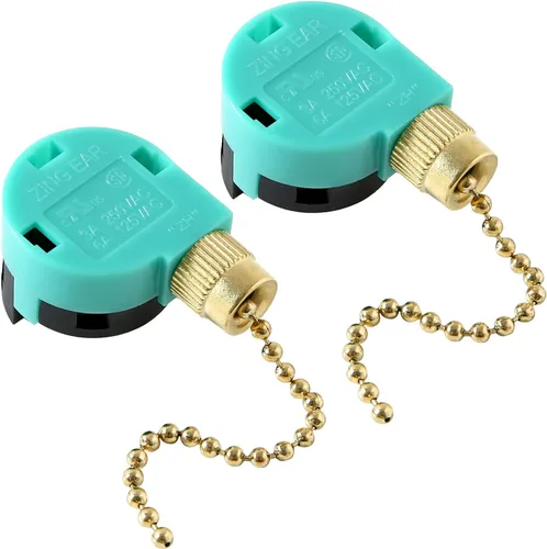 Vista 14 de Interruptor de ventilador de techo ZE-268S6 de 3 velocidades de 4 alambres de bronce Zing Ear para ventiladores de techo lámparas y luces de pared