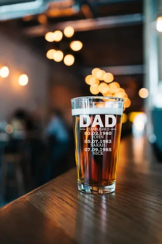 Vista 5 de Vaso de cerveza personalizado de 16 onzas para papá, regalos especiales para el día del padre, Navidad, vidrio personalizado de cumpleaños, añade