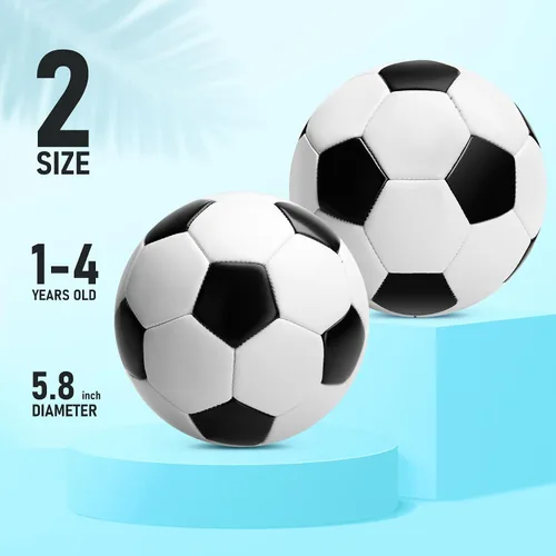 Vista 2 de Balón de fútbol para niños pequeños, tamaño 2, pelota pequeña y suave para niños de 1 a 5 años, juguete deportivo de dibujos animados para niños