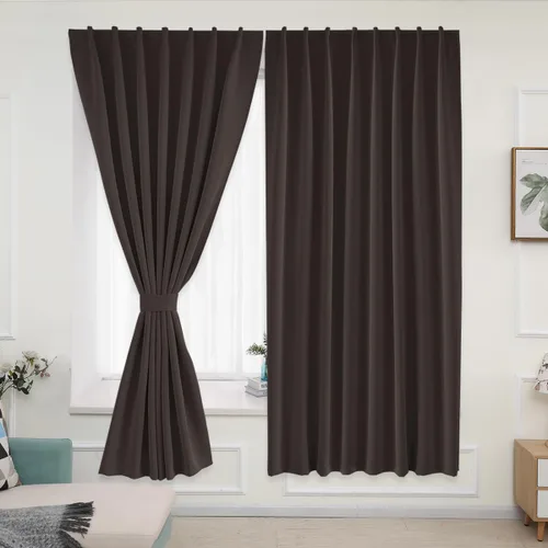 Vista 11 de Muamar Cortinas opacas sin taladro, paneles de cortina para ventana fáciles de instalar, juego de 2 paneles de cortinas portátiles para dormitorio