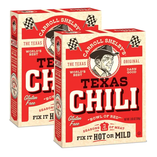 Vista 10 de Carroll Shelby's Original Texas Brand White Chicken Chili Kit 3oz Box (Pack of 1)