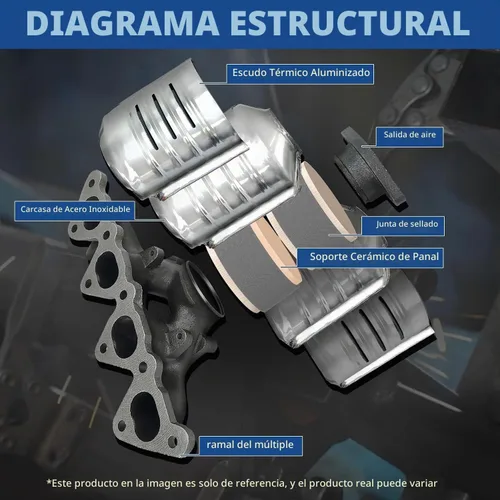 Vista 3 de JT Convertidor catalítico compatible con Nissan Frontier/Xterra 2002 2003 2004 3.3L V6 2 piezas (compatible con EPA)