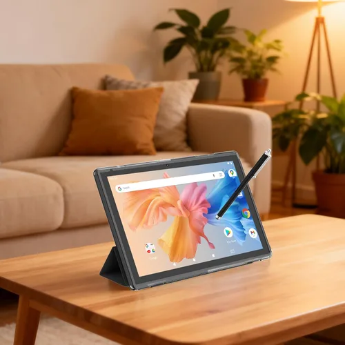 Vista 6 de Tableta de 10 pulgadas con estuche Stylus, tabletas Android 15 8 GB RAM 32 GB ROM compatible con 1 TB expandir, tableta de 10.1 pulgadas, incluye