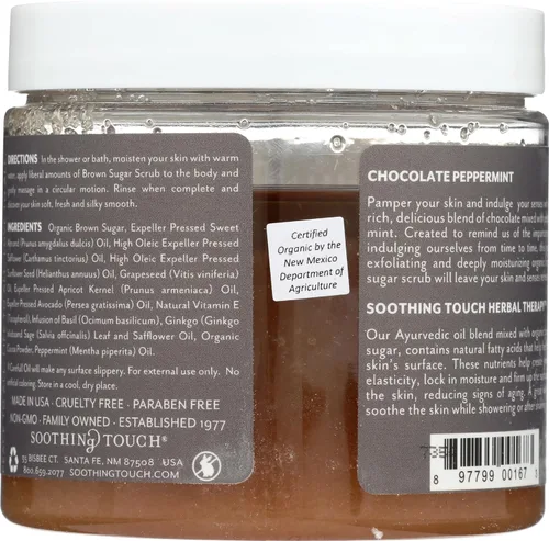 Vista 2 de Soothing Touch Exfoliante de azúcar morena, menta y chocolate - 16 onzas