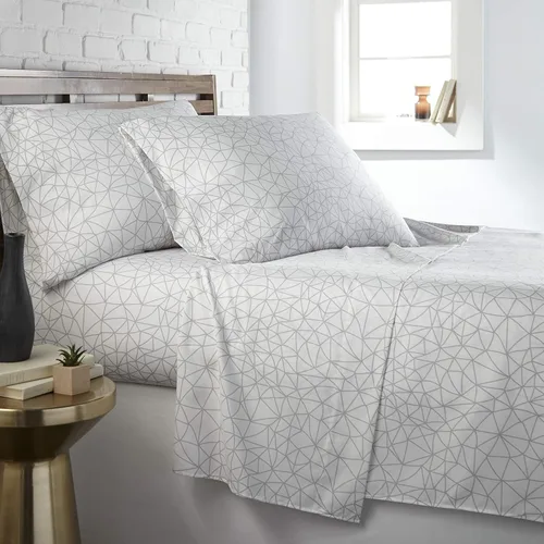Vista 120 de Southshore Fine Living, Inc. Colección Winter Brush, juego de sábanas de 3 piezas para cama individual, sábana bajera con bolsillo profundo de 14