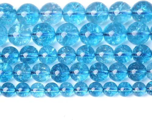 Vista 88 de 4MM 86 piezas Cuentas sueltas de piedra natural de amazonita calcedonia para hacer joyería DIY Pulsera Collar 1 hebra