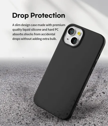Vista 7 de GOOSPERY Soft Feeling Jelly - Funda compatible con iPhone 13 Mini, textura sedosa, colores ricos y vivos, funda protectora de TPU flexible (negro)