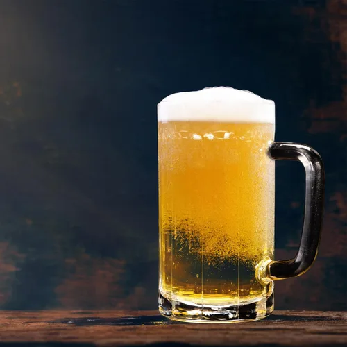 Vista 7 de Paquete de 4 tazas de vidrio resistentes, vasos de cerveza grandes de 16 onzas con asa, aptas para congelador, juego de tazas de cerveza clásicas