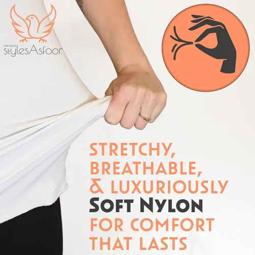 Vista 4 de UNIQUE STYLES ASFOOR Camisetas sin mangas para mujer, camisetas sin mangas extra largas para mujer