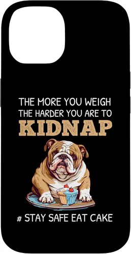 Vista 4 de English Bulldog Dog Lover Funny Quote Stay Safe Eat Cake Case for iPhone 17