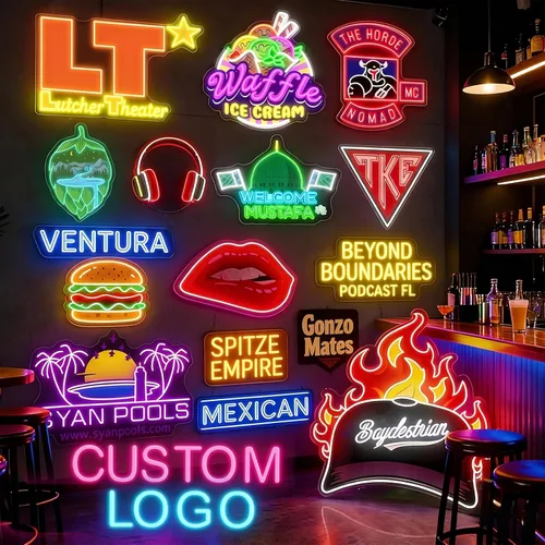 Vista 10 de Custom Neon Signs Personalized Neon Name Sign Custom Business Logo Waterproof LED Custom Neon Light Sign for Wedding, Business, Bedroom Wall Decor