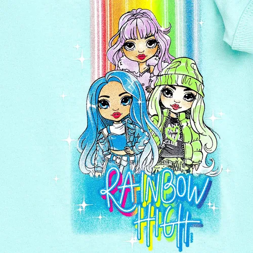 Vista 4 de Rainbow High Avery Styles Karma Stella - Paquete de 2 camisetas para niñas pequeñas y grandes