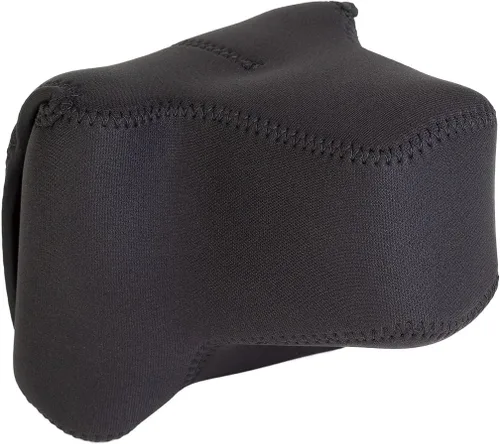 Vista 24 de OP/TECH USA Soft Pouch – Estuche compacto para cámara digital, bolsa ligera para accesorios, elegante funda de neopreno para DSLR, perfecta