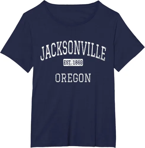 Vista 15 de Jacksonville Oregon OR - Camiseta vintage, Negro