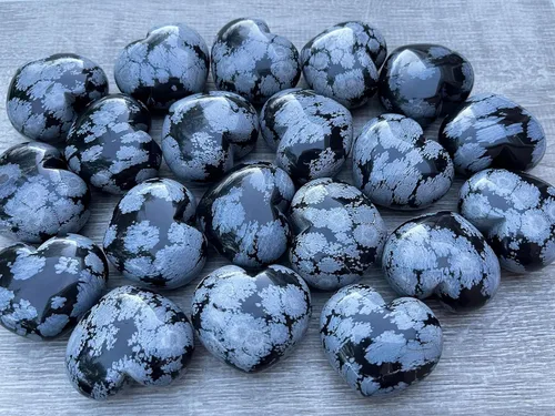 Vista 13 de Corazón hinchado de piedras preciosas al por mayor, corazones hinchados de piedras preciosas pulidas, piedra de palma de cristal, corazón de cristal