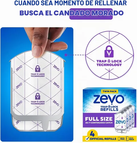 Vista 9 de Zevo Cartuchos de Recarga Oficiales para Trampa de Insectos Voladores - Compatible con la Trampa Zevo y la Trampa para Moscas MAX para Interiores