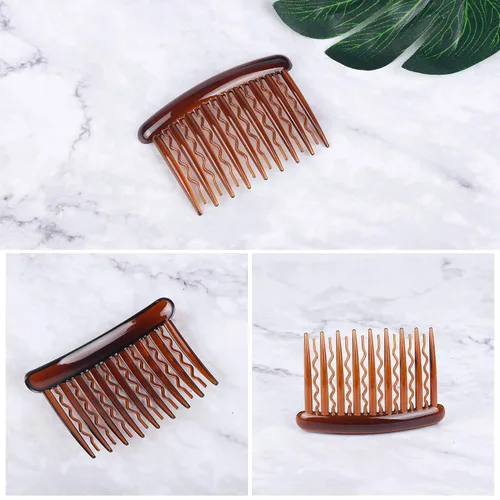 Vista 6 de 18 peines de plástico para dientes de pelo, accesorios para el cabello fino