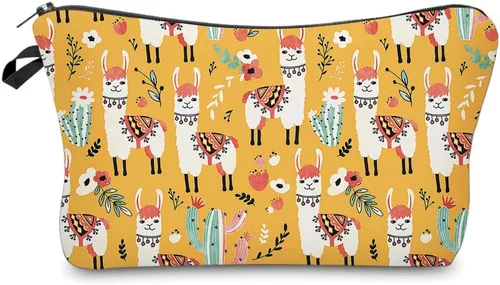 Vista 8 de Bolsas de cosméticos para mujeres, pequeña bolsa de maquillaje con girasol para bolso, bolsa de aseo de viaje, accesorios organizadores, neceser