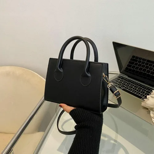 Vista 6 de GORGLITTER Bolso cruzado pequeño para mujer, bolso cruzado de doble asa para el hombro, bolso cruzado cuadrado