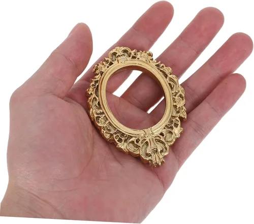 Vista 4 de 10pcs Mini Vintage Gold Picture Frames for Jewelry Display Crafts