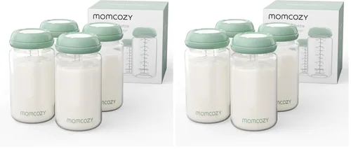 Vista 9 de Momcozy Biberones naturales, cuello ancho, contenedor de leche materna sin