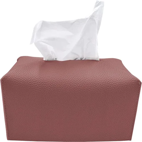 Vista 18 de Carrotez Funda para caja de pañuelos, soporte cuadrado de piel sintética refinada, soporte decorativo para encimera de tocador de baño, mesitas