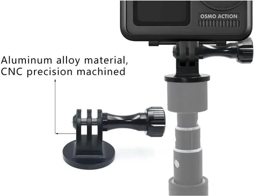 Vista 7 de Adaptador de trípode de cámara de aluminio 1/4"-20 Adaptadores de montaje de conversión compatibles con cámaras de acción Gopro Insta360 y otros