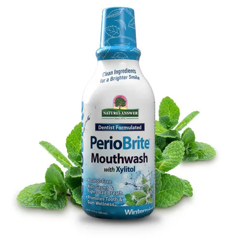 Vista 9 de Enjuague bucal Nature's Answer PerioBrite, sin alcohol, paquete de de 1