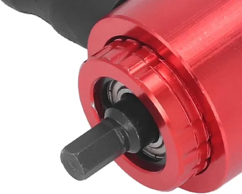 Vista 8 de Zooke Adaptador de pistola de remache eléctrico, herramienta de tuerca de remache inalámbrica con 5 cabezales de remache y llave de mango, kit