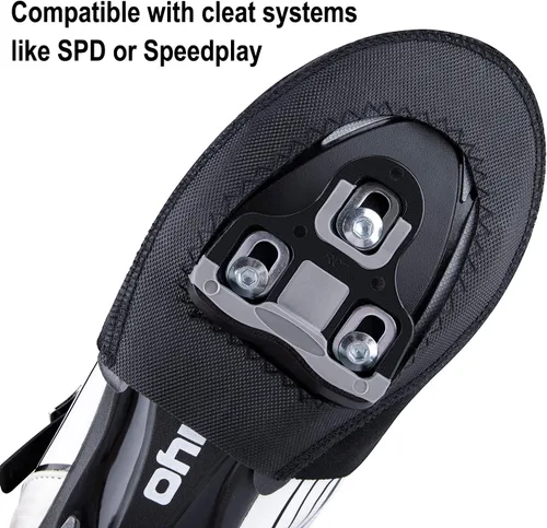 Vista 4 de CXWXC Fundas para dedos de ciclismo para hombres y mujeres, fundas para zapatos de ciclismo, impermeables, transpirables, para ciclismo, clima frío
