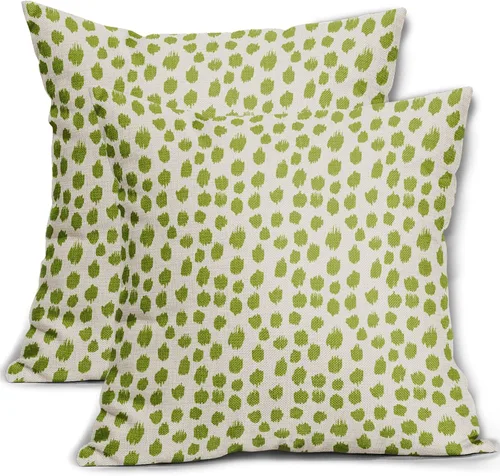Vista 73 de Sweetshow Juego de 2 fundas de almohada de 16 x 16 pulgadas, diseño bohemio, con diseño de lunares, moderno y moderno, para exteriores, decorativas