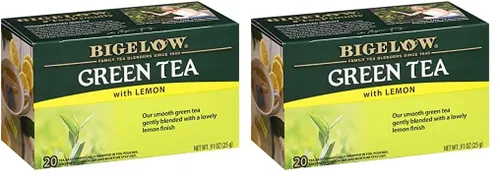 Vista 39 de Bigelow Té verde con melocotón, cajas de 20 unidades (paquete de 6) Té con cafeína con té verde y menta, 120 bolsas de té en total