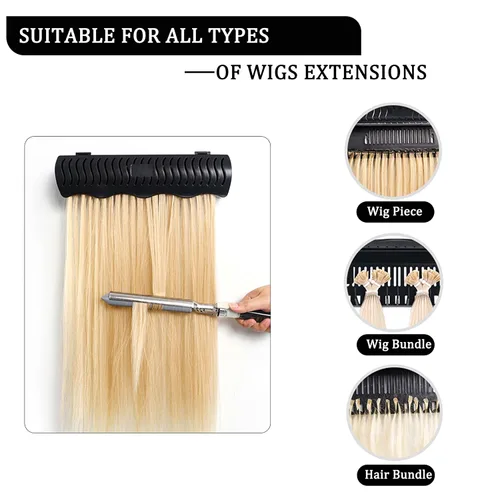 Vista 6 de 4 modos de instalación para extensiones de cabello utilizadas en múltiples ocasiones de trabajo, soporte de extensiones de cabello para peinar